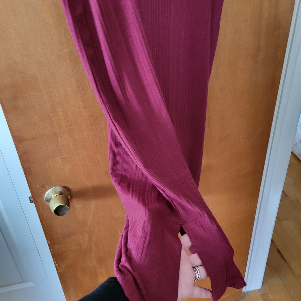 LuLaRoe Ribbed Burgundy Chelsea Dress - Picture 3 of 4